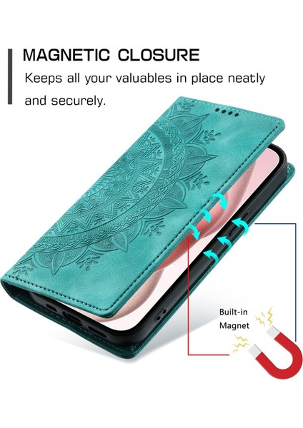 Yihang Boutique Oppo Reno 6 5g Cüzdan Kılıfı Kart Yuvası Standı Güçlü Manyetik Deri Çevirme Katlama Koruyucu Telefon Kılıfı (Yurt Dışından)