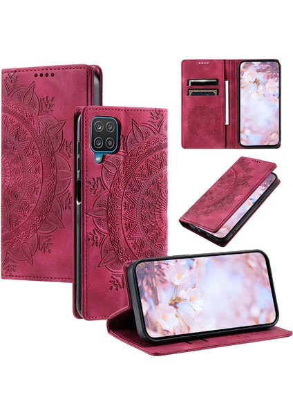 Samsung Galaxy A42 Cüzdan Kılıfı Kart Yuvası Standı Güçlü Manyetik Deri Çevirme Katlama Koruyucu Telefon Kılıfı (Yurt Dışından)