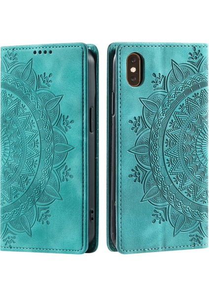 iPhone Xs Max Cüzdan Kılıfı Kart Yuvası Standı Güçlü Manyetik Deri Çevirme Katlama Koruyucu Telefon Kılıfı (Yurt Dışından)