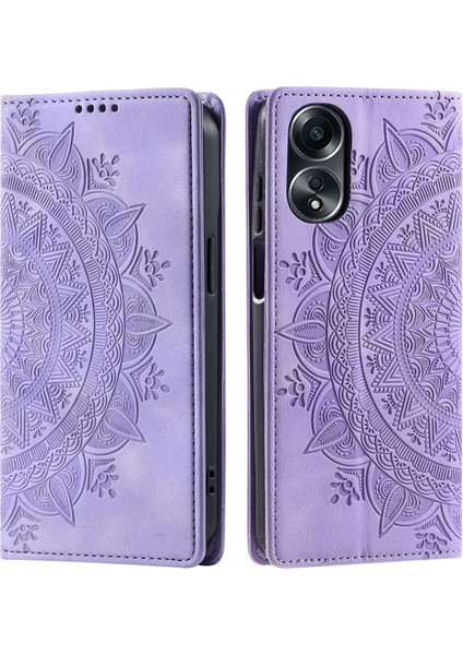 Oppo A58 4g Cüzdan Kılıfı Kart Yuvası Standı Güçlü Manyetik Deri Çevirme Katlama Koruyucu Telefon Kılıfı (Yurt Dışından)