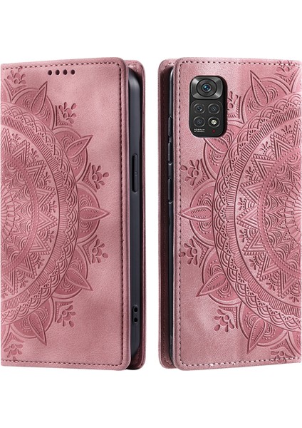 Xiaomi Redmi Note 11 4G/11S Cüzdan Kılıfı Kart Yuvası Standı Güçlü Manyetik Deri Çevirme Katlama Koruyucu Telefon Kılıfı (Yurt Dışından)