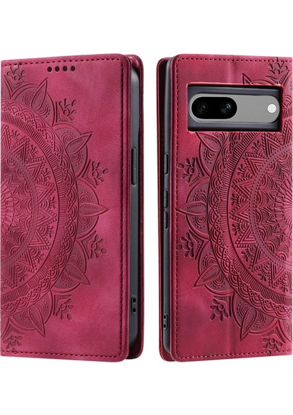 Google Pixel 8A Cüzdan Kılıfı Kart Yuvası Standı Güçlü Manyetik Deri Çevirme Katlama Koruyucu Telefon Kılıfı (Yurt Dışından)