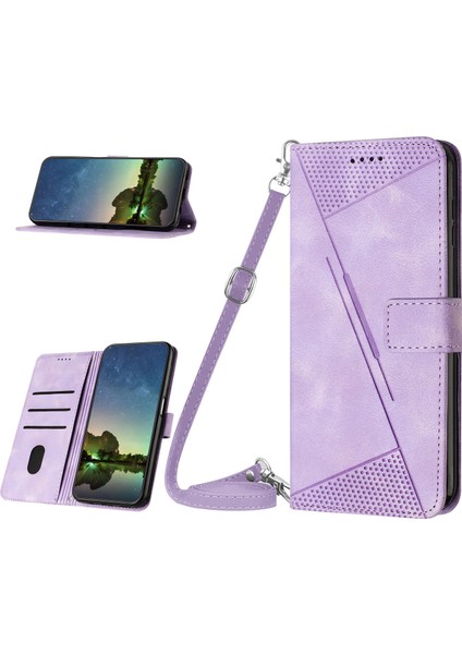 Oppo Reno 6 5g ile Uyumlu Kordon Crossbody Boyun Askısı Koruyucu Çevirme Yumuşak Pu Deri Telefon Kılıfı (Yurt Dışından)