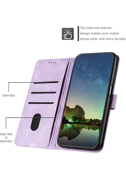 Oppo Reno 6 5g ile Uyumlu Kordon Crossbody Boyun Askısı Koruyucu Çevirme Yumuşak Pu Deri Telefon Kılıfı (Yurt Dışından)