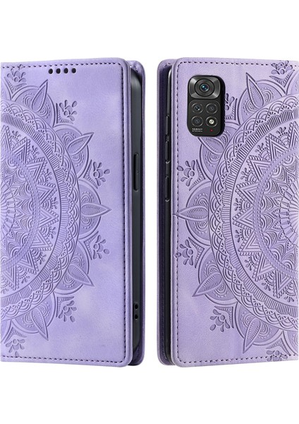 Xiaomi Redmi Note 11 4G/11S Cüzdan Kılıfı Kart Yuvası Standı Güçlü Manyetik Deri Çevirme Katlama Koruyucu Telefon Kılıfı (Yurt Dışından)