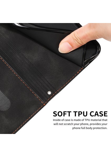 Samsung Galaxy x Cover 4s ile Uyumlu Kordon Crossbody Boyun Askısı Koruyucu Çevirme Yumuşak Pu Deri Telefon Kılıfı (Yurt Dışından)