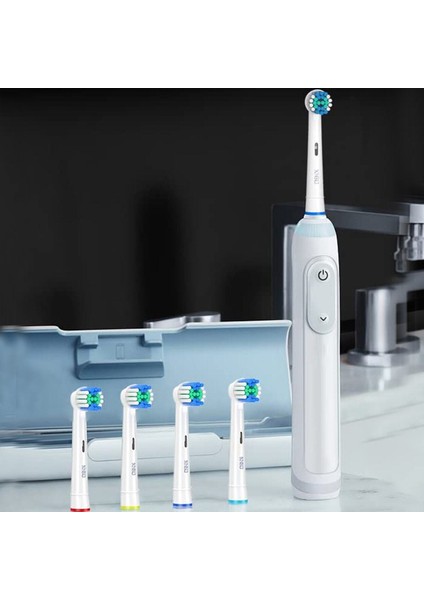 4 Adet Oral B Uyumlu Şarjlı Diş Fırçaları Uyumlu Muadil Yedek Kafa Ağız Bakım Yedek Fırça Başlığı