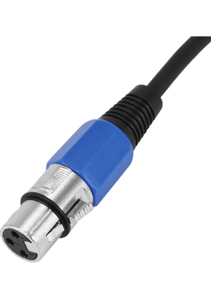 2x Fiş 6.35MM Trs Xlr Erkek Dişi Kablo 3 Pin Dişi Soket (Yurt Dışından)