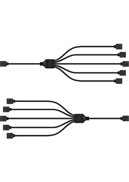 Adet Fan Rgb Splitter Adaptör Kablosu 5V 3 Pin Konut Cpu Soğutucusu Için (Yurt Dışından)