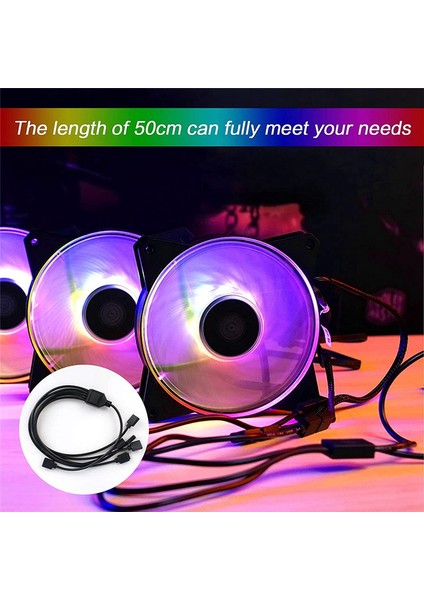 Adet Fan Rgb Splitter Adaptör Kablosu 5V 3 Pin Konut Cpu Soğutucusu Için (Yurt Dışından) fiyatları
