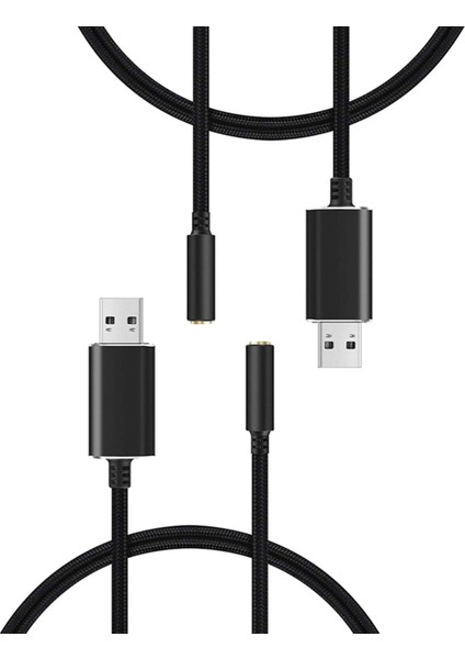 Kulaklık Mac Ps4 Için Dönüştürücülü 2x Usb'den 3,5 mm Jak Ses Adaptörü (Yurt Dışından)