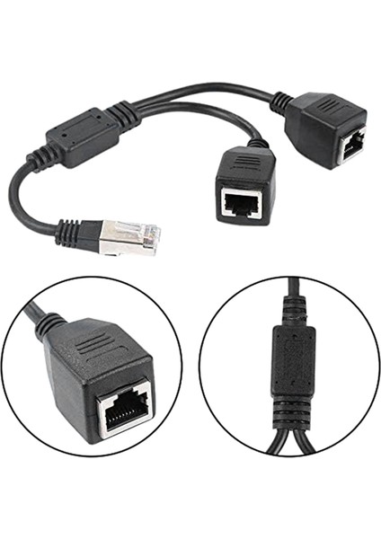 Super Cat5, Cat6 Için RJ45 1 Erkek - 2 Dişi Ethernet Ayırıcı Kablo (Yurt Dışından) fırsatları