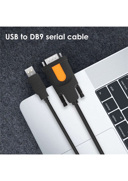 Usb'den RS232'YE Seri Bağlantı Noktası Kablosu Usb'den Db9 Pin'e Com Bağlantı Noktası Kablosu, Siyah (Yurt Dışından)