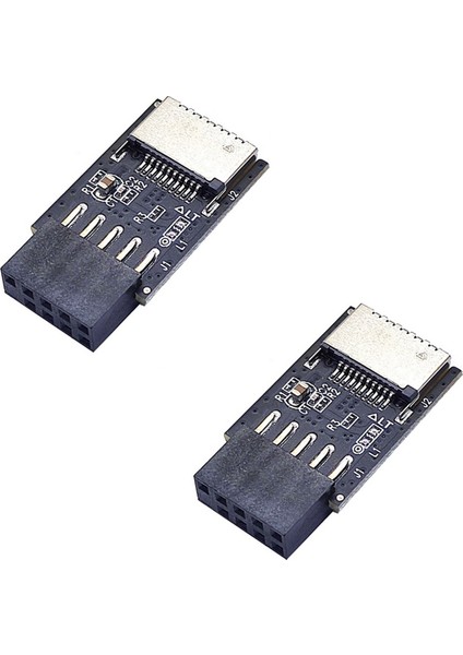 2x Anakart Usb2.0 9pin'den Type-C A-Key Ön Konektör Dönüştürücü (Yurt Dışından)