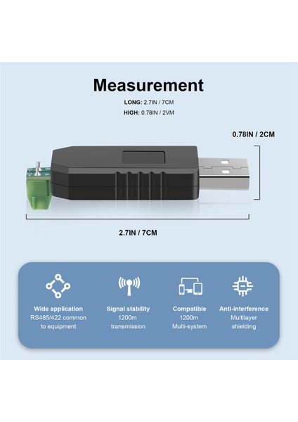 Adet Usb'den RS485 485'E Dönüştürücü Adaptör (Yurt Dışından)