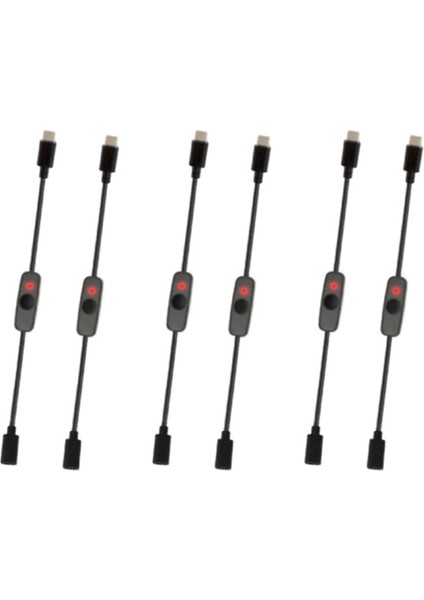 Raspberry Pi 4b Için Güç Anahtarı USB C Tipi Uzatma Kablosu 2 Adet (Yurt Dışından)