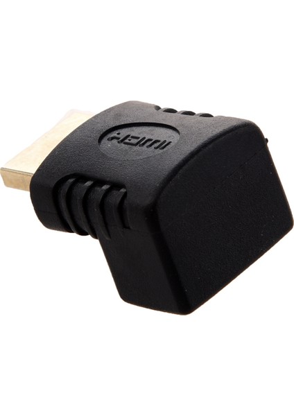 Hdmi adaptör 90 derece dik açılı L tipi (altta) siyah (Yurtdışından)