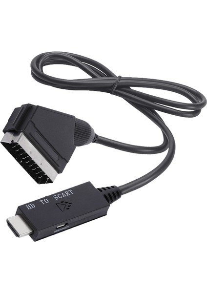 Scart - HDMI Uyumlu Tv Ses Video Adaptörü Dönüştürücü Kablosu (Yurt Dışından)