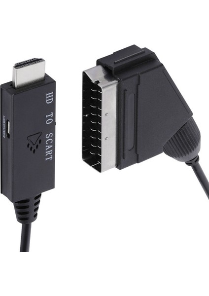 Scart - HDMI Uyumlu Tv Ses Video Adaptörü Dönüştürücü Kablosu (Yurt Dışından)