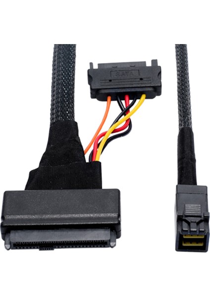 Mini Sas SFF8643 U.2 - 8639+15PIN Güç Kablosu (Yurt Dışından)