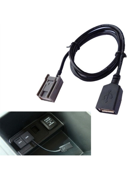 Honda Civic Jazz Cr-V Accord Stereo Için Araç Aux USB Kablosu Adaptörü (Yurt Dışından)