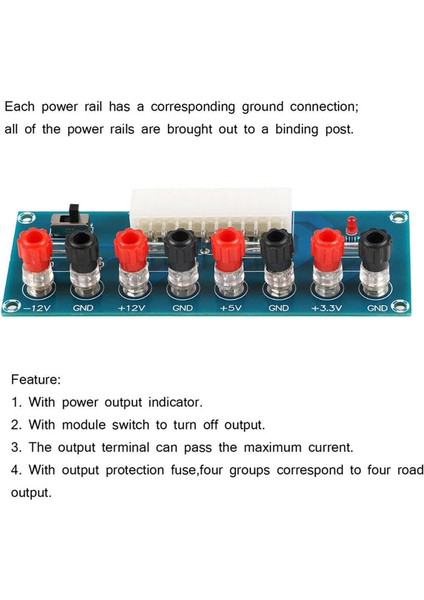24 Pin Atx Masaüstü Kartı Pc Güç Kaynağı Koparma Adaptör Modülü (Yurt Dışından) fiyatları