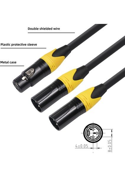 Xlr Ayırıcı Kablo, 3 Pin Xlr Dişi - Çift Xlr Erkek Ses Kablosu (Yurt Dışından) fırsatları