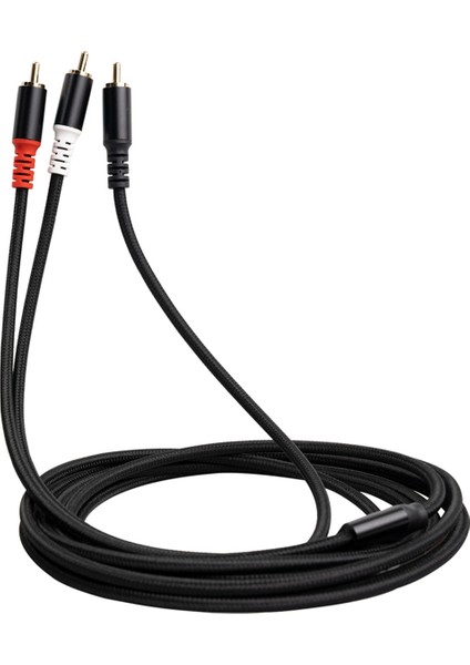 Rca Y Adaptörü Subwoofer Y Kablosu 1x Rca - 2x Rac Ses Kablosu, 3 Metre (Yurt Dışından)