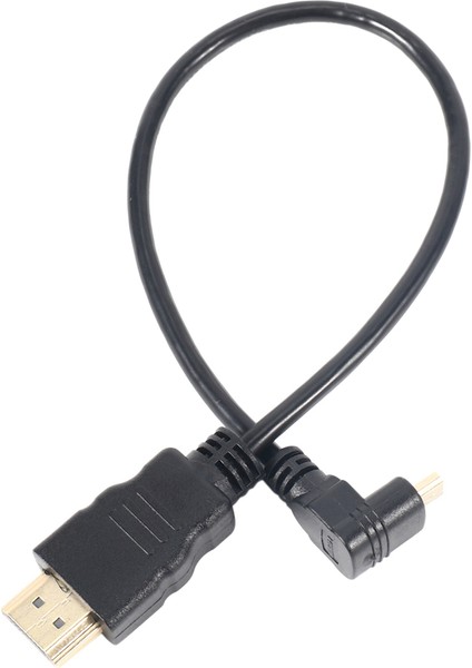 30CM Mikro-Hdmı Dik Açı Erkek - HDMI Erkek (90 Derece)(Tip B) (Yurt Dışından)