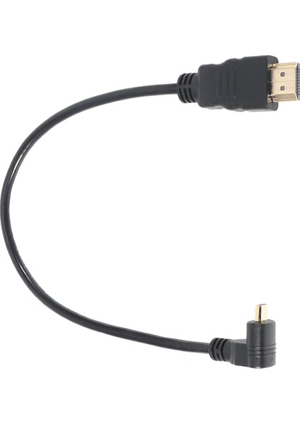 30CM Mikro-Hdmı Dik Açı Erkek - HDMI Erkek (90 Derece)(Tip B) (Yurt Dışından)