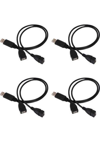 USB 2.0A Erkek Auf 2 Çift USB Dişi Jak Y Splitter Adaptör Kablosu (Yurt Dışından)