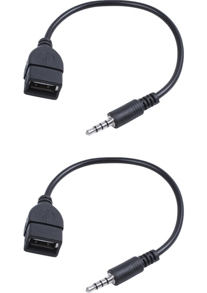 Usb-Buchse, Aux, 3,5-Mm-Klinkenstecker Fuer Audio-Ladekabel Schwarz (Yurt Dışından)
