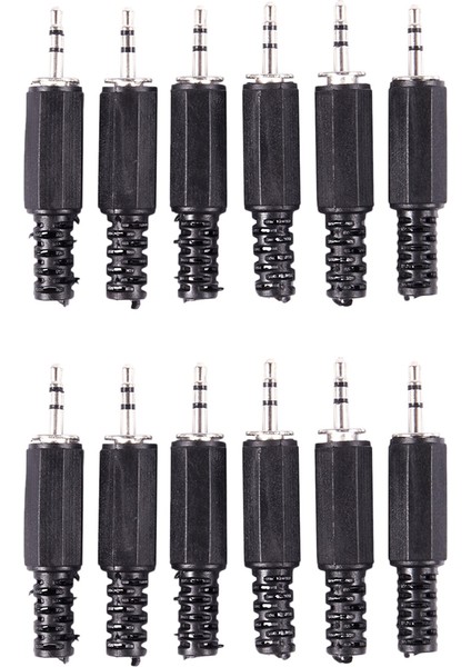 6x2.5mm Stereo Erkek Fiş Jakı Dıy Lehim Kulaklık Ses Konektörü (Yurt Dışından)