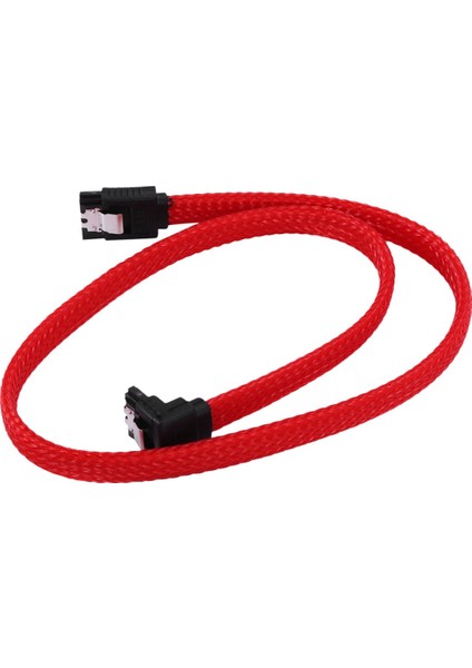 50CM Sata 3.0ııı Sata3 7pin 6gb/s Veri Kablosu, Naylon Kollu(Kırmızı) (Yurt Dışından)