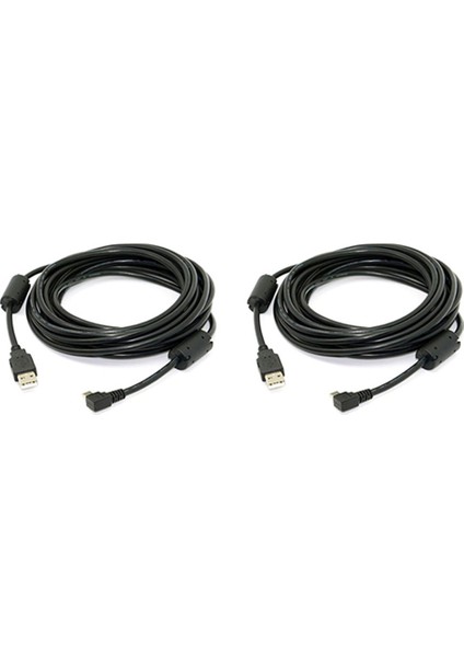 5pin 90 Derece - Emı Ferrit Çekirdekli USB 2.0 Erkek Kablo 5 Metre (Yurt Dışından)