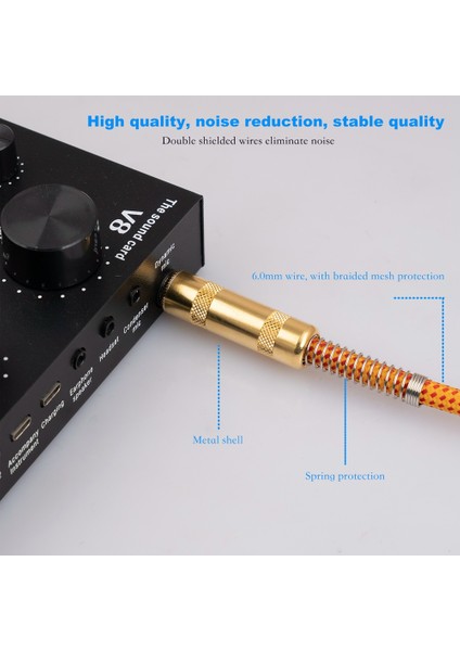 Gitar Enstrüman Kablosu 10FT Enstrüman Bas Amp Kablosu 1/4 Inç 6.35MM (Yurt Dışından) indirimleri