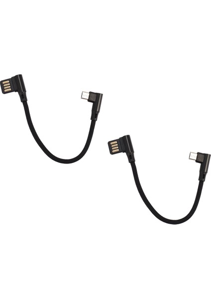 15CM Mikro USB 5pin Sağ USB 2.0 Çift Dirsek Veri Şarj Kablosu (Yurt Dışından)