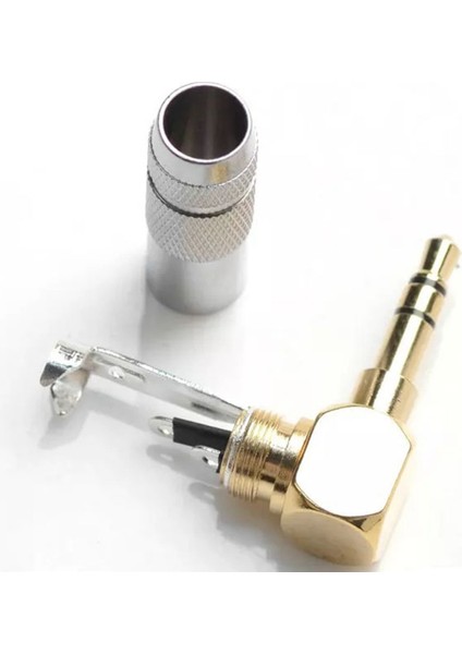 3.5mm L Şekli Jak Altın Kaplama 90 Derece Açılı Ses Fişi Gümüş (Yurt Dışından) fiyatları