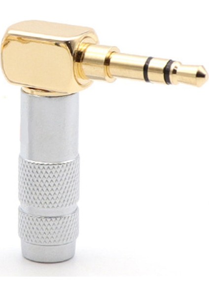 3.5mm L Şekli Jak Altın Kaplama 90 Derece Açılı Ses Fişi Gümüş (Yurt Dışından) fırsatları