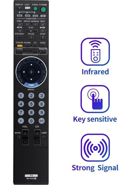 RM-YD029 Sony Bravia Tv KDL-40Z5100 Için Uzaktan Kumandayı Değiştirin (Yurt Dışından)
