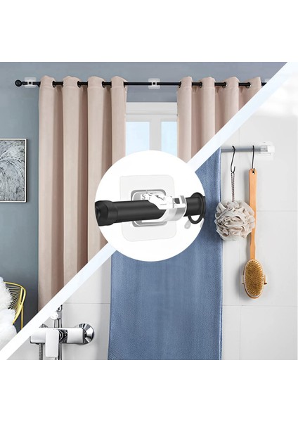 26PCS Perde Çubukları Matkapsız Çivi Ücretsiz Ayarlanabilir Kancaya Sopa (Yurt Dışından) fırsatları