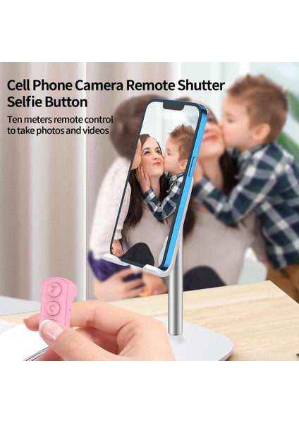 Akıllı Telefon Kamera Uzaktan Kumandası Için Bluetooth Remote Page Turner - Pembe (Yurt Dışından)