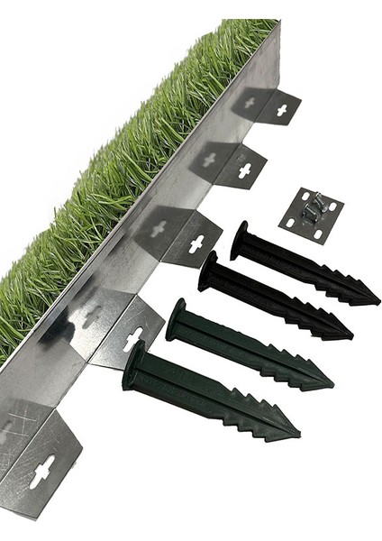 Esnek Kıvrılabilir Metal Galvaniz Çim Ayırıcı 16 M 8 x 2 M Çim Sınırlayıcı Çim Ayracı Çim Ayırıcı