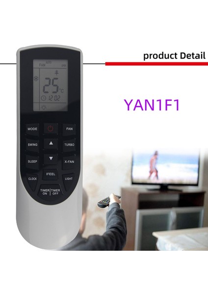 Gree Klima Için YAN1F1 Klima Uzaktan Kumandası (Yurt Dışından)