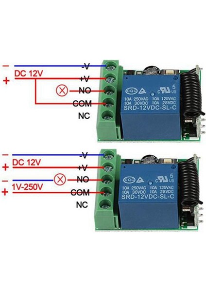 Elektronik Kilit Kapısı Için 12V 1ch Röle Alıcı Modülü(1rc 1A 1b) (Yurt Dışından) modelleri