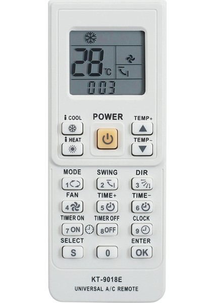 Toshiba KT-9018E Için 5x Klima Evrensel Uzaktan Kumanda (Yurt Dışından) modelleri