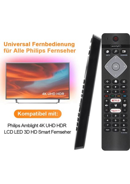 Tüm Philips Ambilight 4K Smart LED Için Uzaktan Kumandanın Değiştirilmesi (Yurt Dışından)