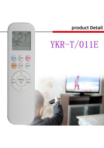 YKR-T/011E Aux Klima Için Uzaktan Kumandanın Değiştirilmesi, Beyaz (Yurt Dışından)