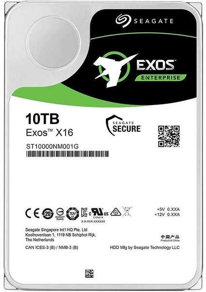 3.5" 10TB Exos ST10000NM001G 7200 Rpm 256MB Sata-3 Nas ve Güvenlik Diski