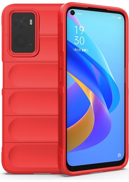 Realme 9i 4g Kılıf Içe Doğru Dalgalı Kasisli Içi Süet Kadife Kamera Korumalı Kapak